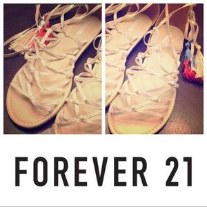 NWOT Lace-Up Sandals